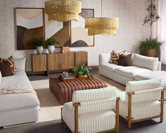 Rhine Chandelier - Natural Jute