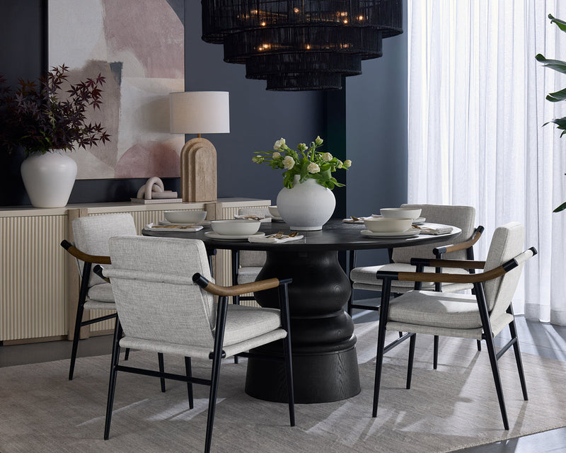 Lumina Chandelier - Black Jute