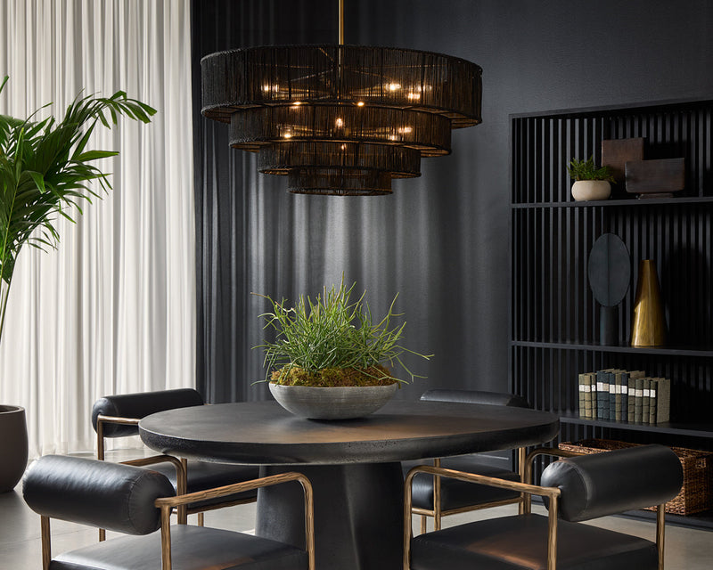 Lumina Chandelier - Black Jute
