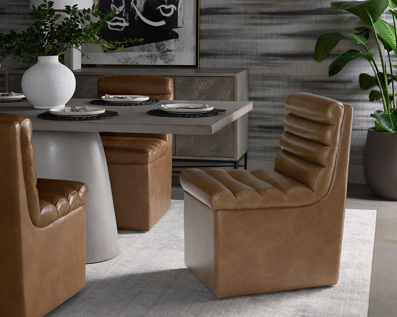 Norm Wheeled Dining Chair
