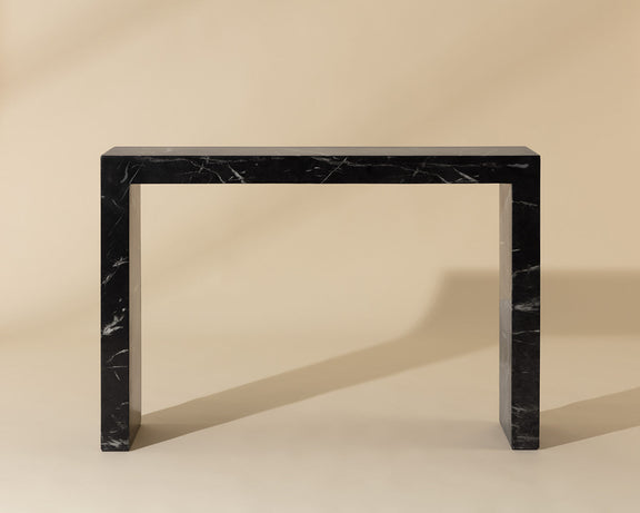Axle Console Table - Marble Look