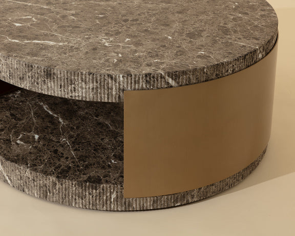 Cavette Coffee Table - Marble Look