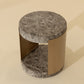 Cavette End Table - Marble Look