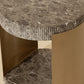 Cavette End Table - Marble Look