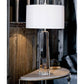 Tapered Hex Crystal Table Lamp - Clear