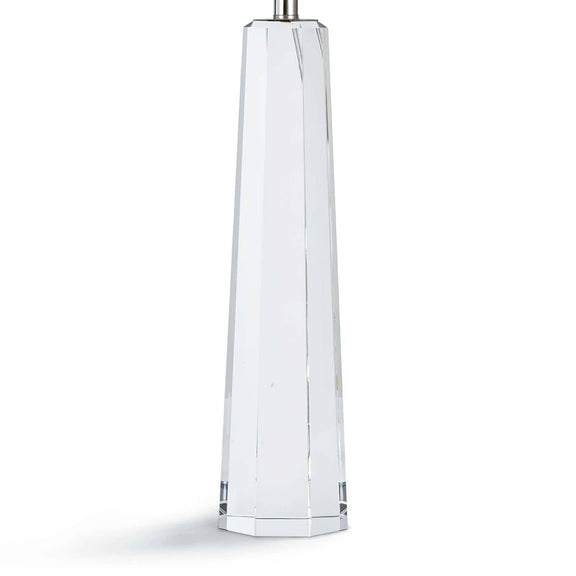 Tapered Hex Crystal Table Lamp - Clear
