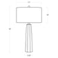 Tapered Hex Crystal Table Lamp - Clear