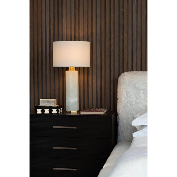 Gear Alabaster Table Lamp - Natural Stone