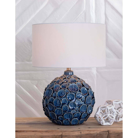 Lucia Ceramic Table Lamp - Blue