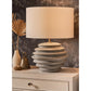 Canyon Ceramic Table Lamp - Grey