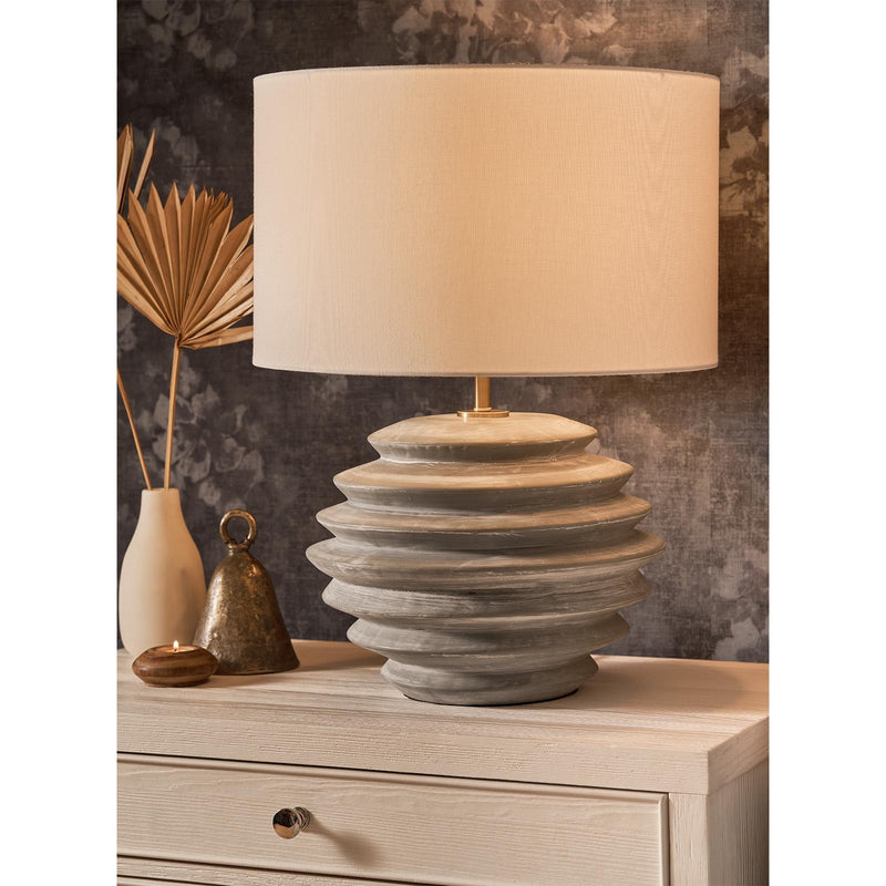 Canyon Ceramic Table Lamp - Grey