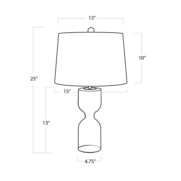 Joan Crystal Table Lamp Large - Clear