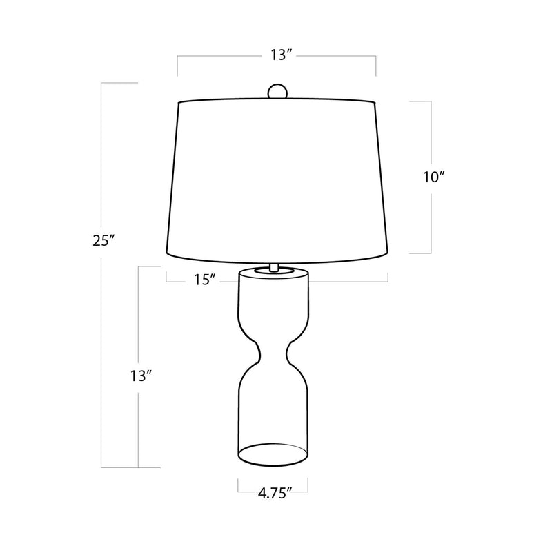 Joan Crystal Table Lamp Large - Clear