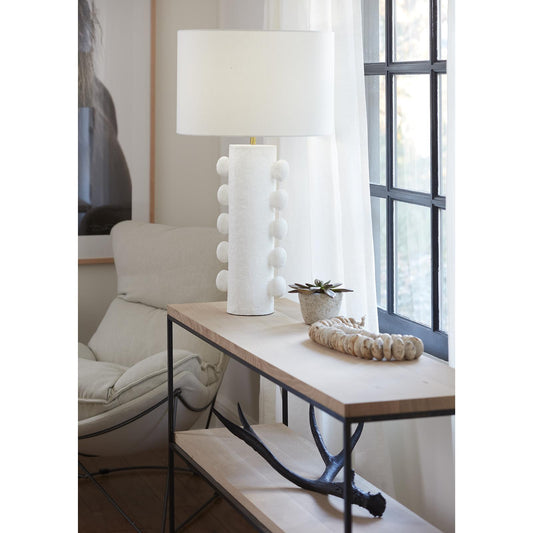 Sanya Metal Table Lamp - White