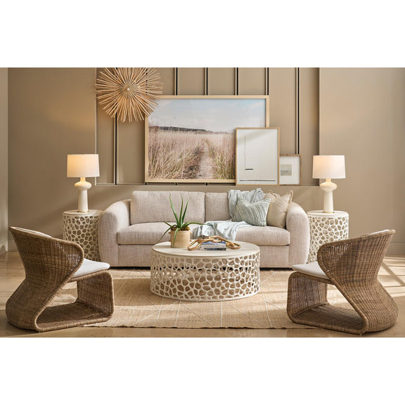 Sabina Ceramic Table Lamp - Ivory