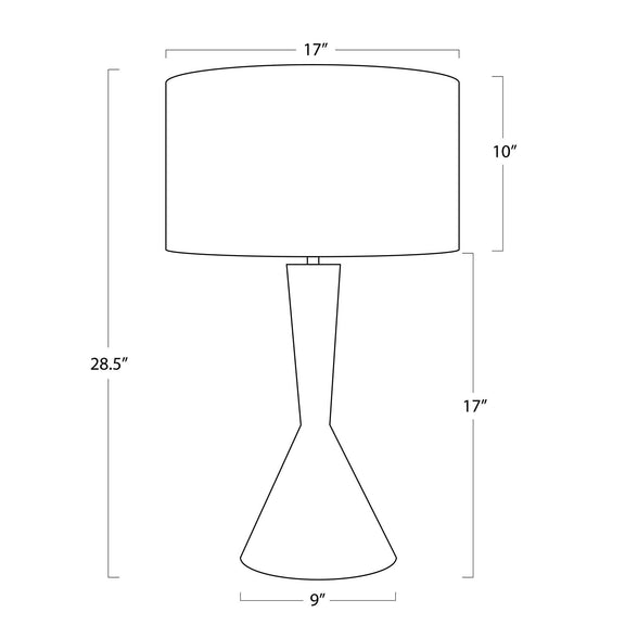 Denver Leather Table Lamp - Brown