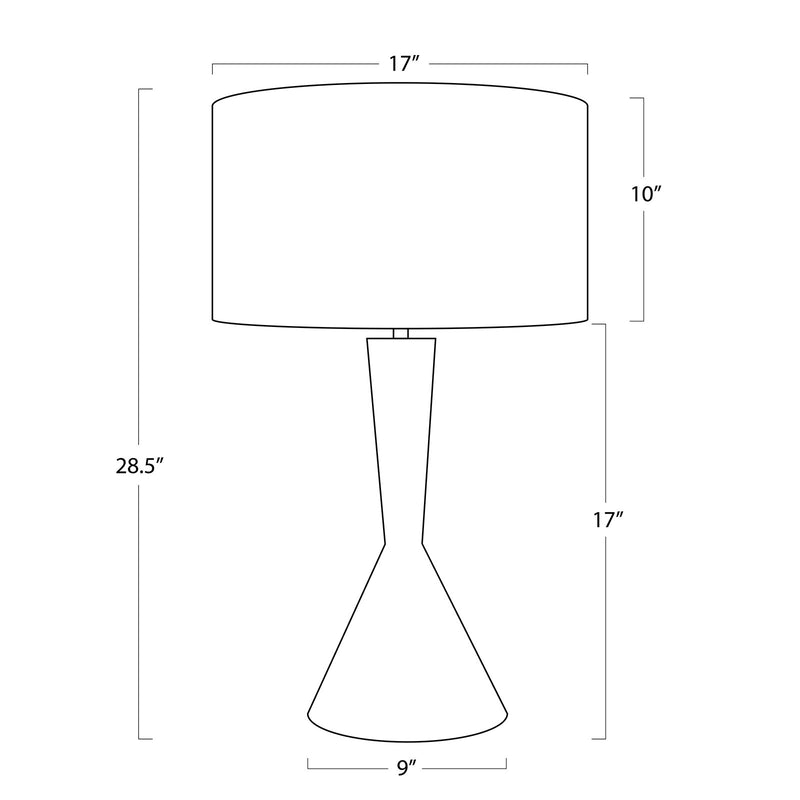 Denver Leather Table Lamp - Brown