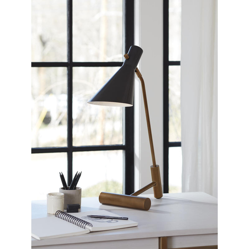 Spyder Task Lamp - Blackened Brass & Natural Brass