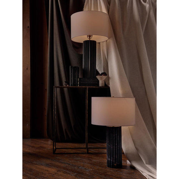 Tambour Marble Table Lamp - Black