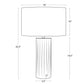Tambour Marble Table Lamp - Black