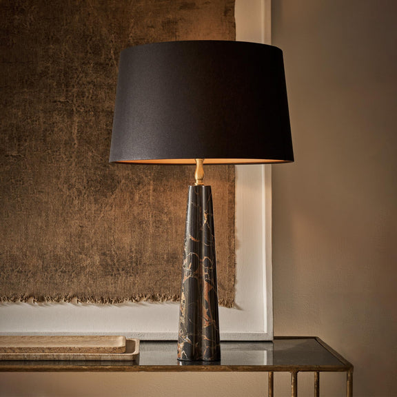 Roman Marble Table Lamp - Black