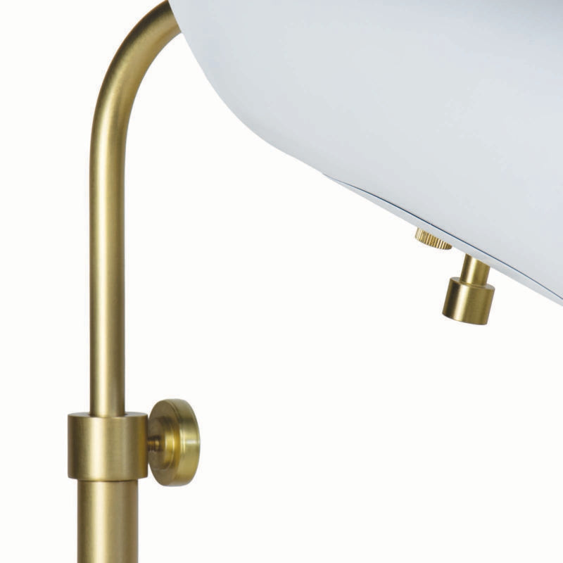 Vest Table Lamp - White & Natural Brass
