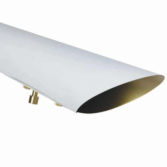 Vest Table Lamp - White & Natural Brass