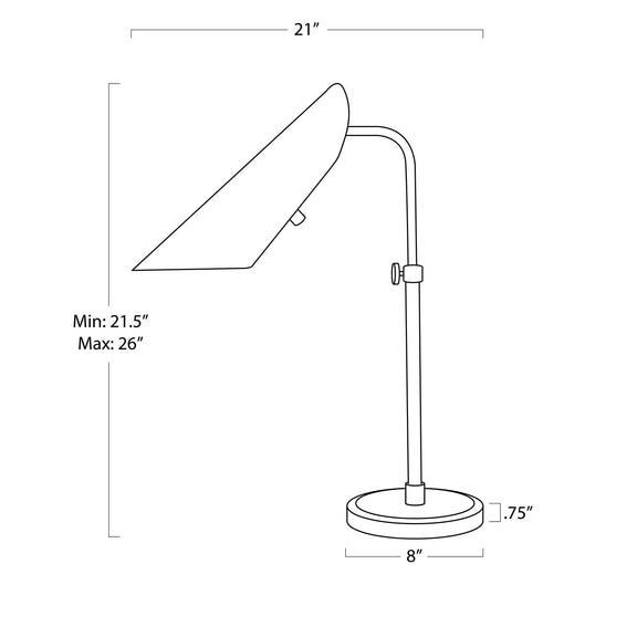 Vest Table Lamp - White & Natural Brass