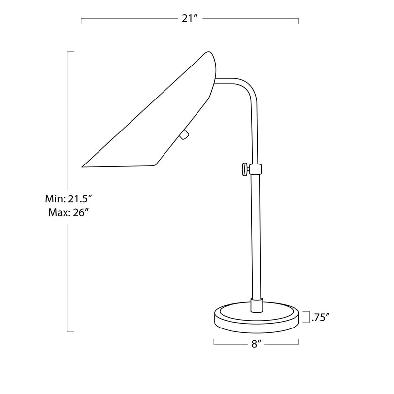 Vest Table Lamp - White & Natural Brass