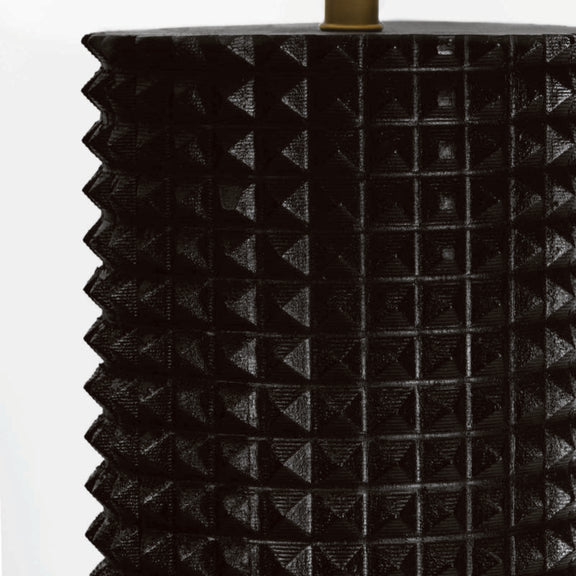 Symon Wood Table Lamp - Black