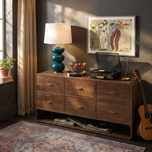 Hewitt Ceramic Table Lamp - Peacock