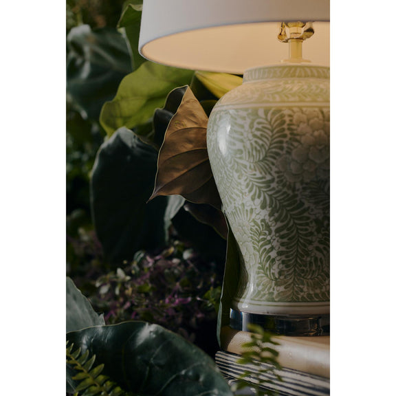 Faye Ceramic Table Lamp - Green