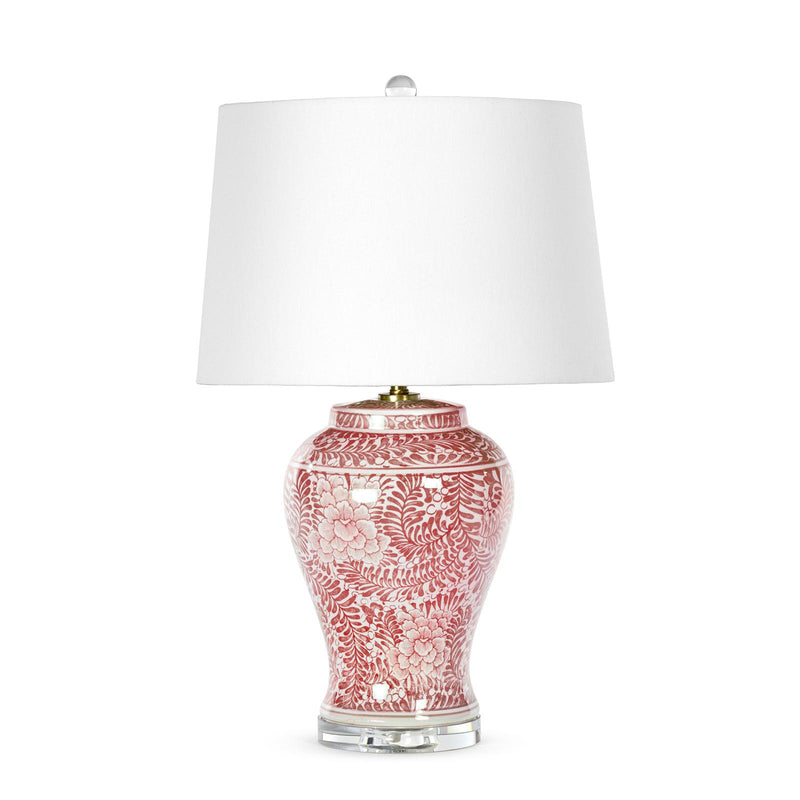 Faye Ceramic Table Lamp - Red