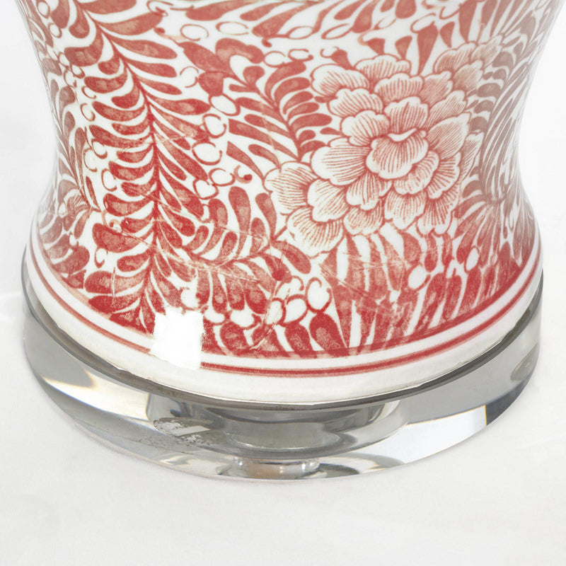 Faye Ceramic Table Lamp - Red
