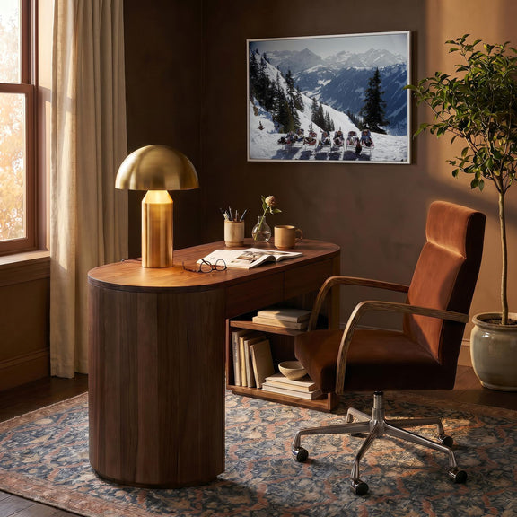 Apollo Table Lamp Small - Natural Brass