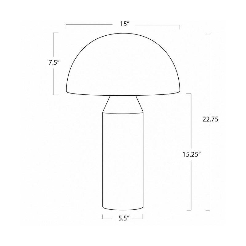 Apollo Table Lamp Small - Natural Brass