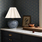 Delia Ceramic Table Lamp - Blue & Oyster Shade