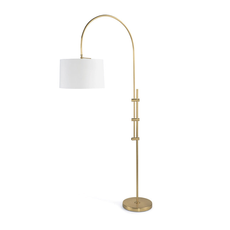 Arc Floor Lamp With Fabric Shade