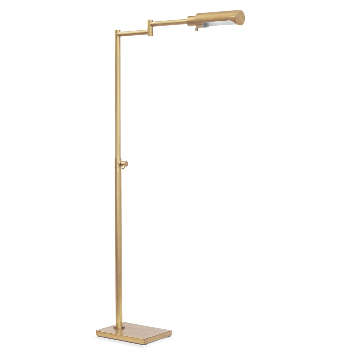 Noble Floor Task Reading Lamp - Natural Brass