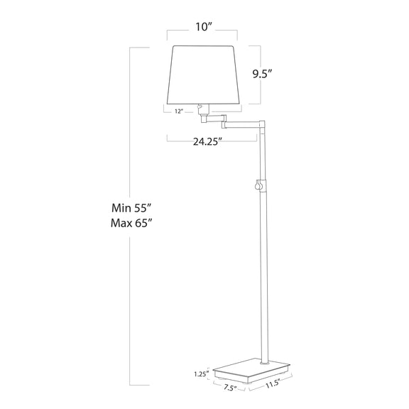 Virtue Floor Lamp - Natural Brass