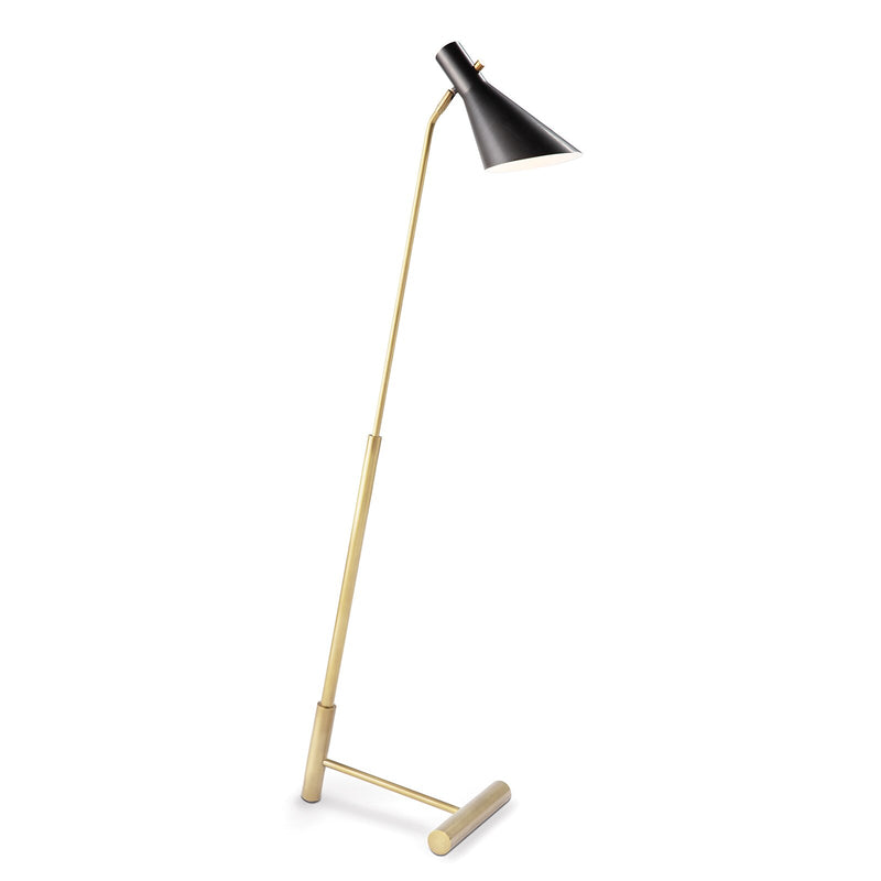 Spyder Floor Lamp - Blackened Brass & Natural Brass