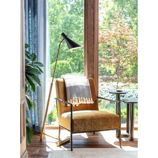 Spyder Floor Lamp - Blackened Brass & Natural Brass