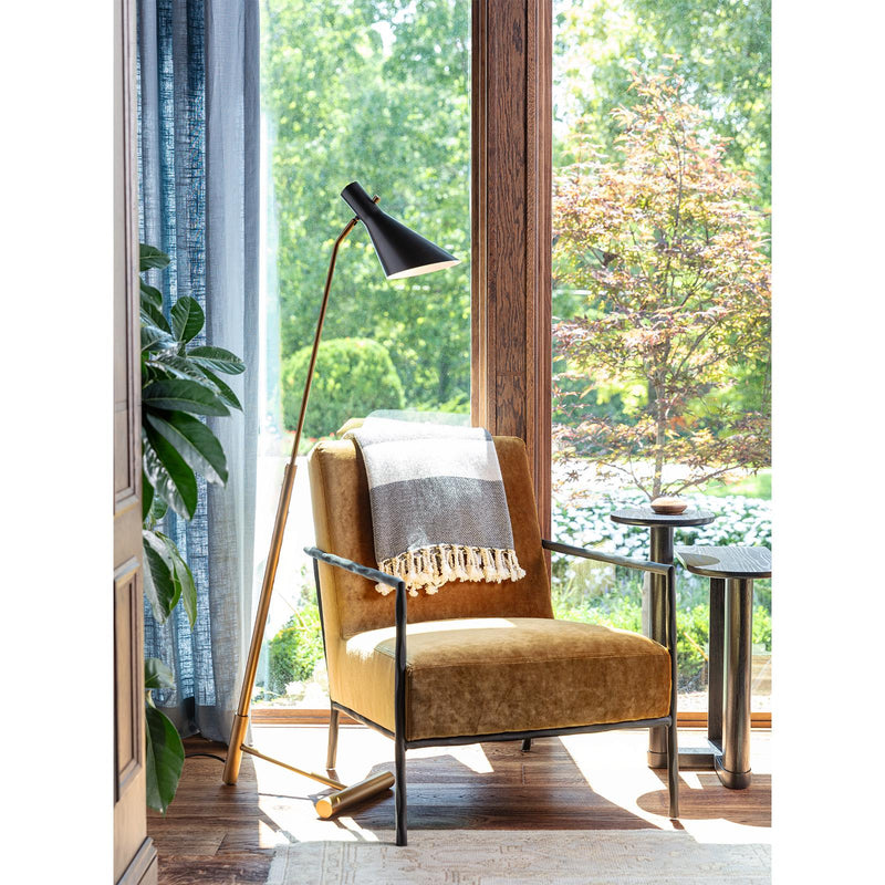 Spyder Floor Lamp - Blackened Brass & Natural Brass