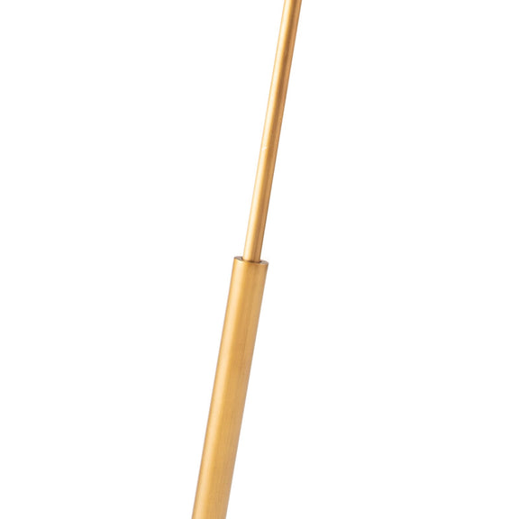Spyder Floor Lamp - White & Natural Brass