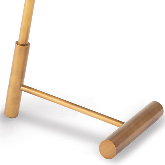 Spyder Floor Lamp - White & Natural Brass