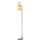 Gable Floor Lamp - Antique Natural Brass & Oyster Shade