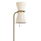 Gable Floor Lamp - Antique Natural Brass & Oyster Shade