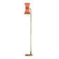 Gable Floor Lamp - Antique Natural Brass & Russet Shade
