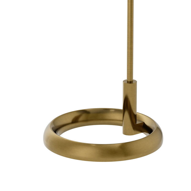 Gable Floor Lamp - Antique Natural Brass & Storm Blue Shade