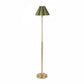 Polly Stem Floor Lamp - Natural Brass & Green Scalloped Shade